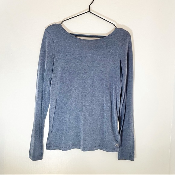 Gap Fit gathered backless long sleeve workout top women’s size small bre… - Picture 2 of 5